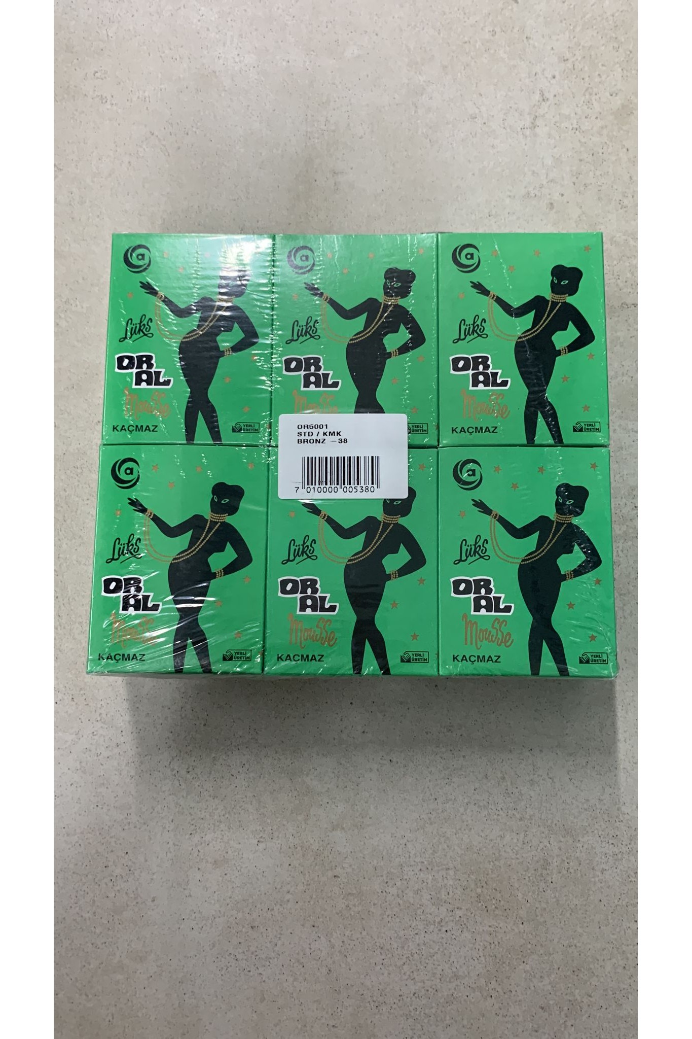 Oral Mus Kacmaz Yesıl Kısa M.K Çorap 12'li