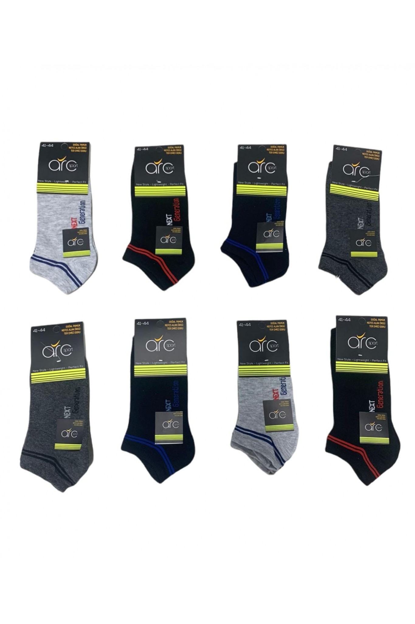 Arc Erkek Doğal Pamuklu Nefes Alan Patik 12'li