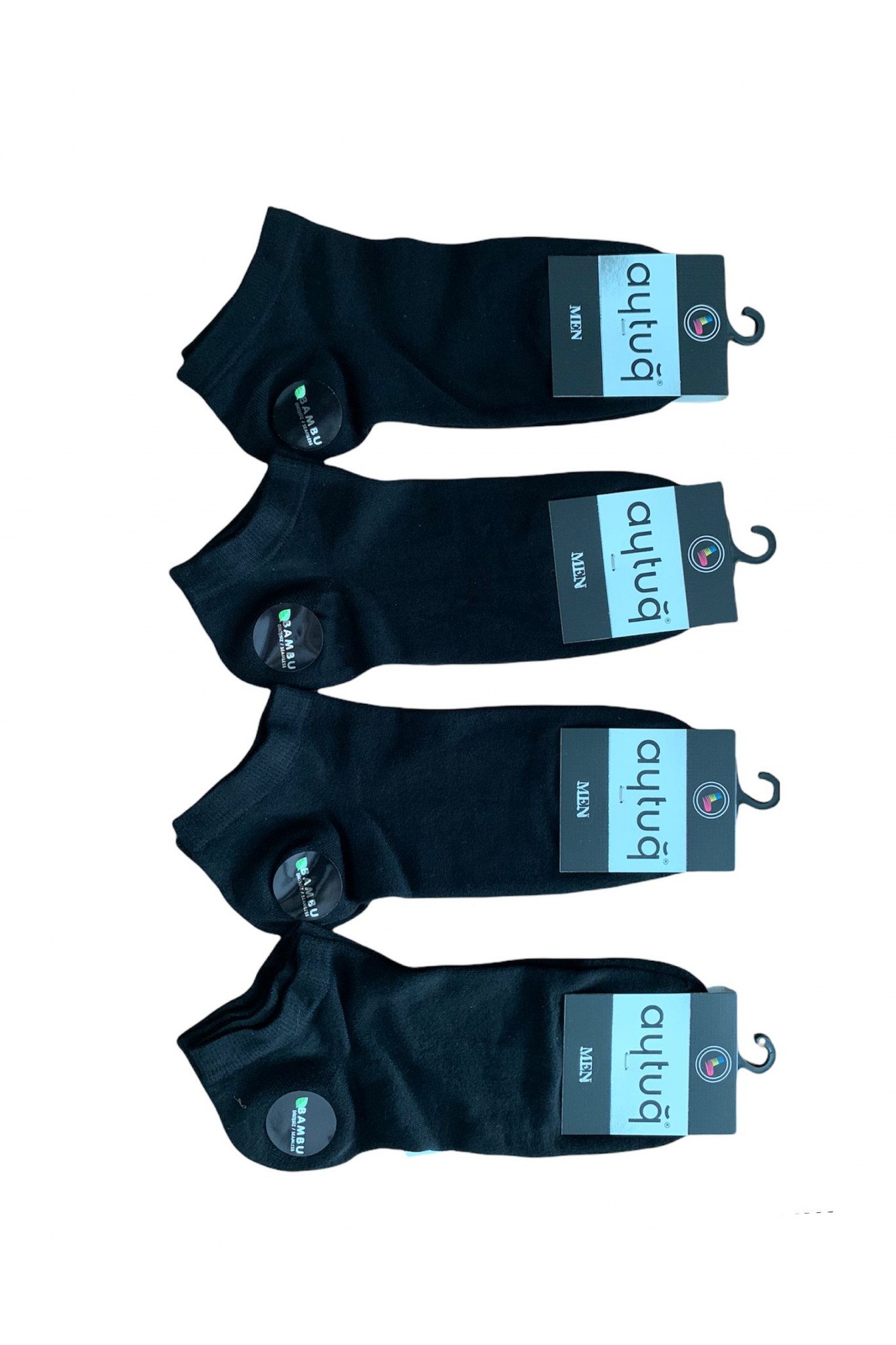 Aytug 14201 Bambu Düz Patik Siyah 12'li