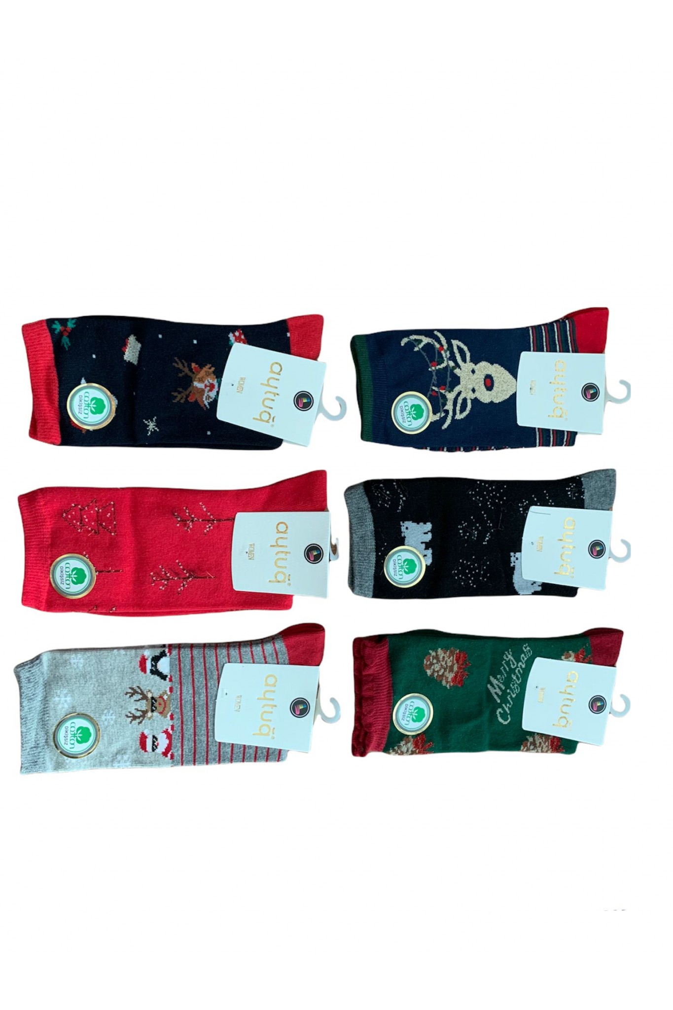 Aytuğ 49001 Yılbaşı Penye Kadın Çorap 12'li