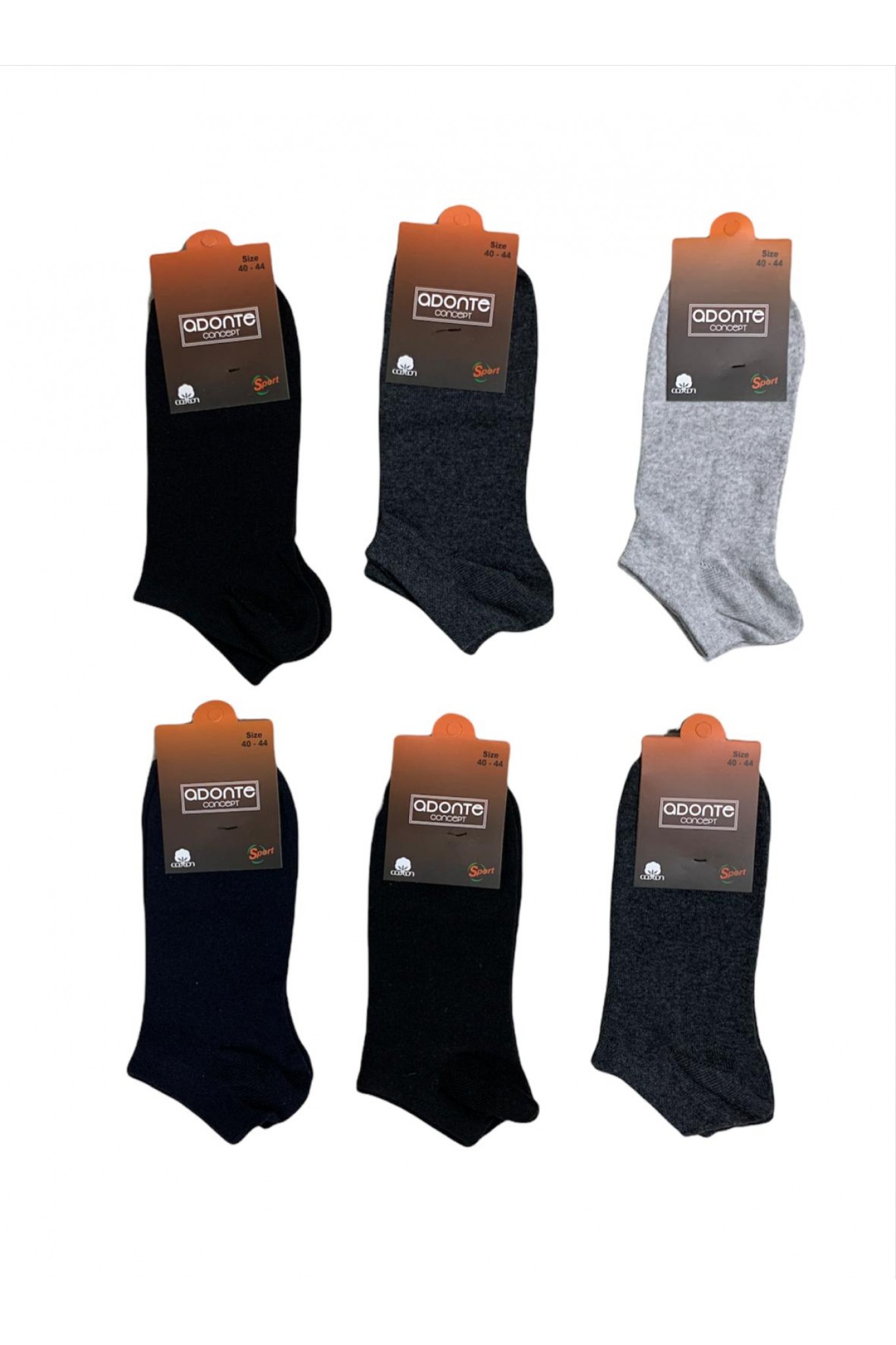 Adonte Erkek Dikişli Patik 12'li