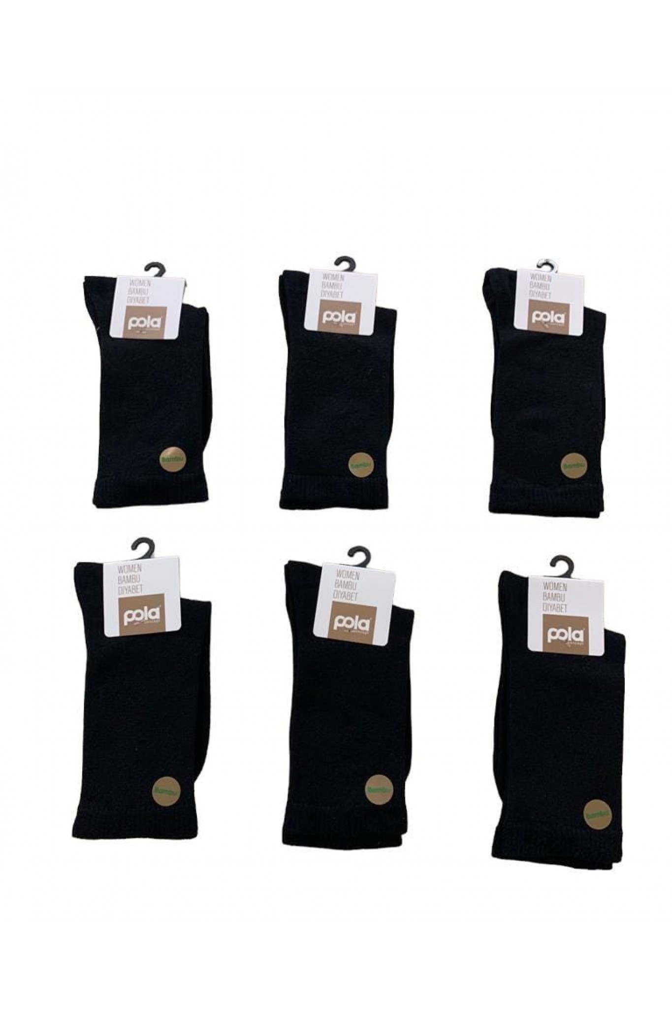 Pola Kadın Bambu Diyabet Çorap 12'li