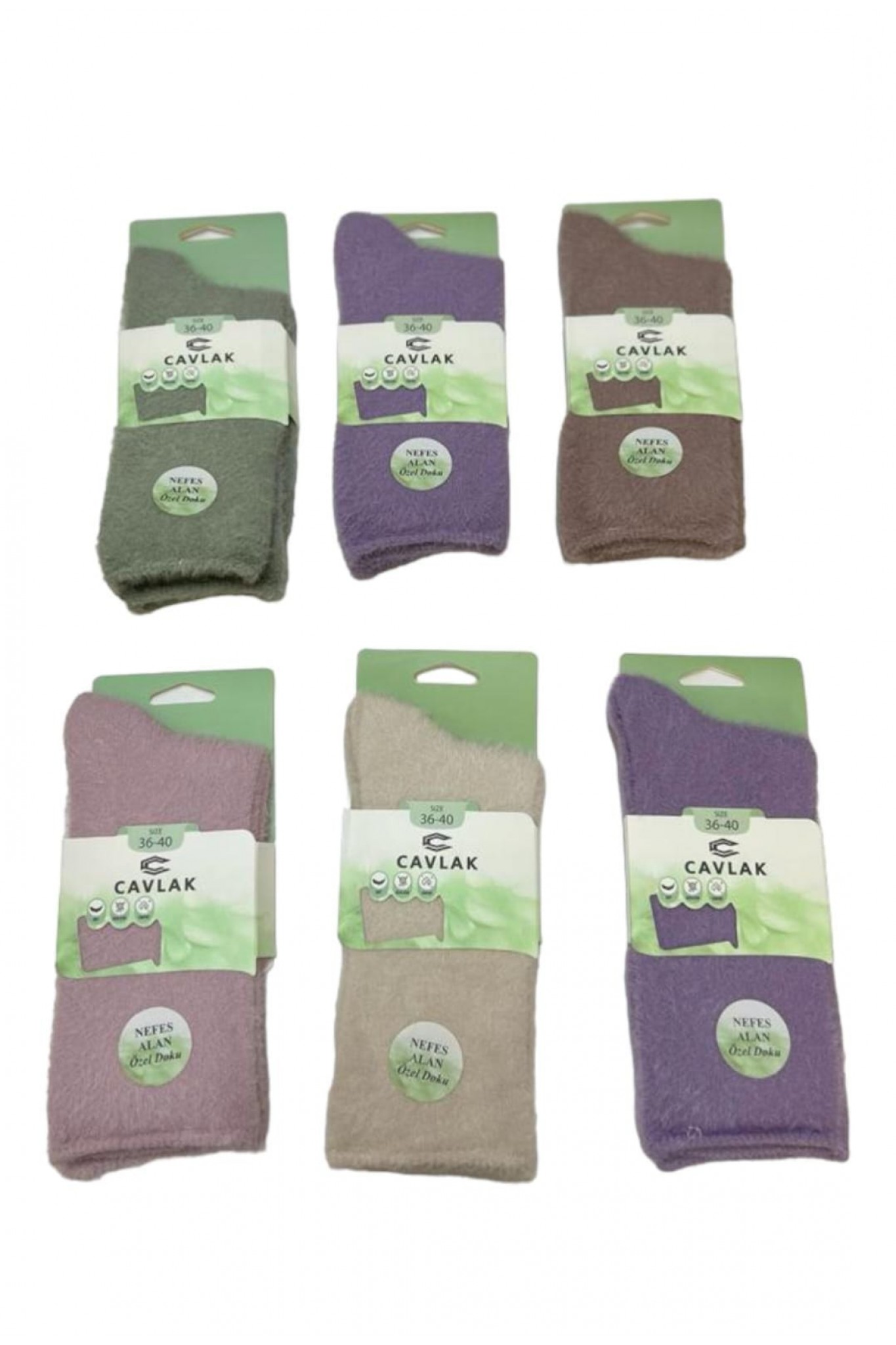 Cavlak Nefes Alan Peluş Konç Çorap 12'li
