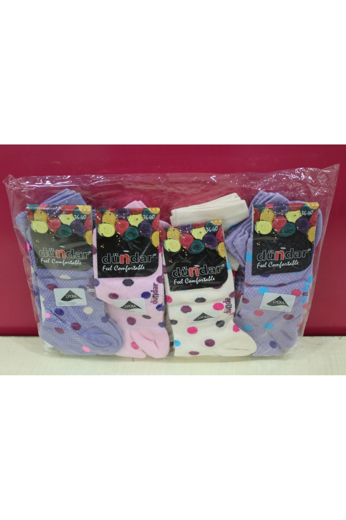 Dündar 164006 Kadın Lycra Patik 12'li