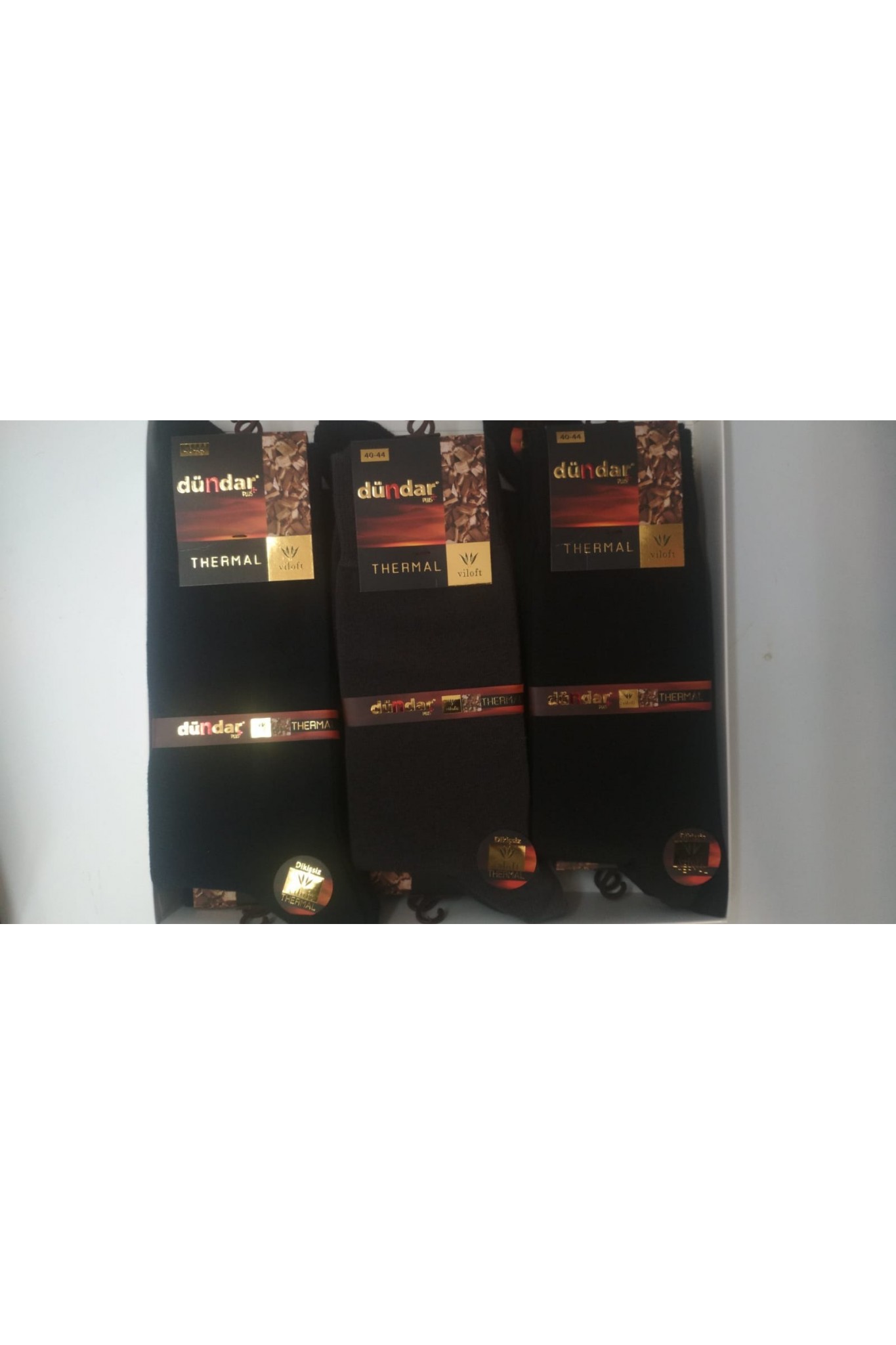 Dündar 7064 Plus Erkek Vıoloft Thermal Çorap 12'li