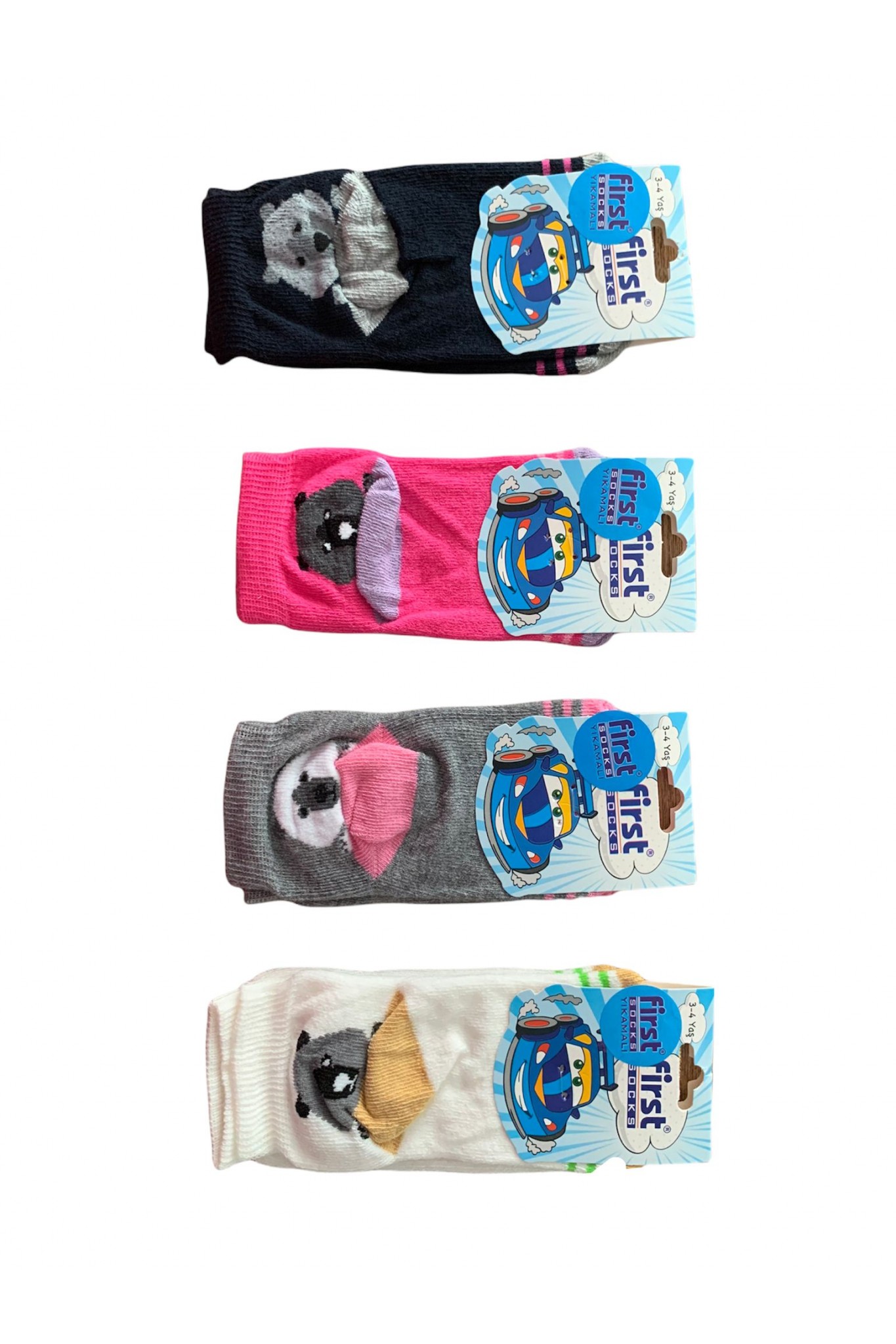 Fırs Yıkamalı Lycra Pamuklu Çocuk Çorabı 12'li