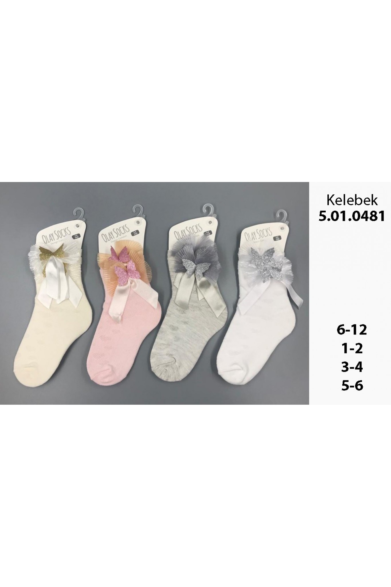 Olay Socks Kelebek Aksesuarlı Çorap 12'li