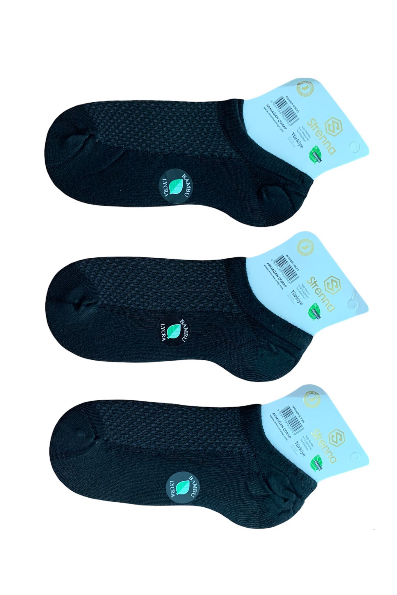 Strenna Kadın Bambu Tullu Görünmez Snekar 12'li