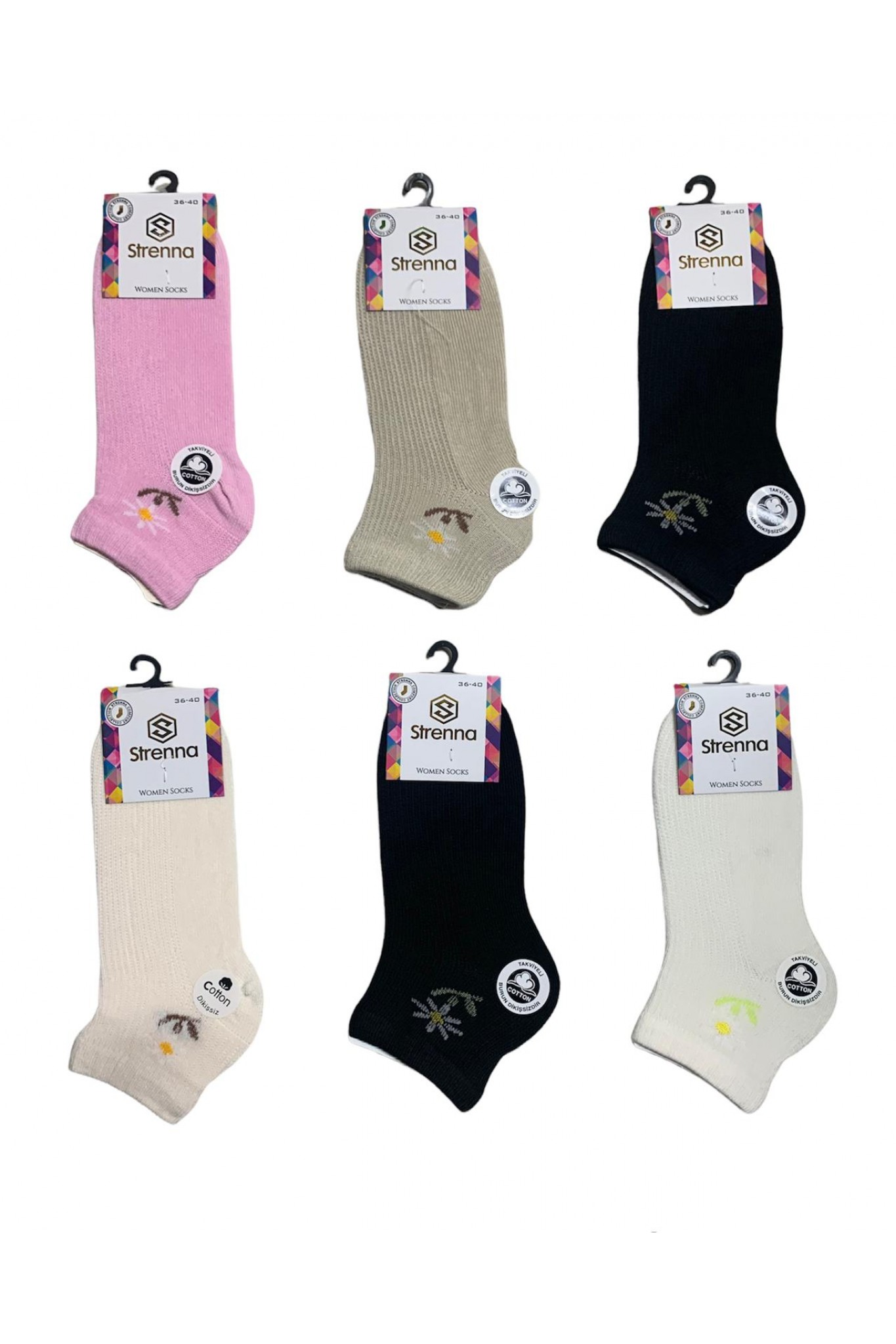 Strenna Kadın İşlemeli Patik 12'li