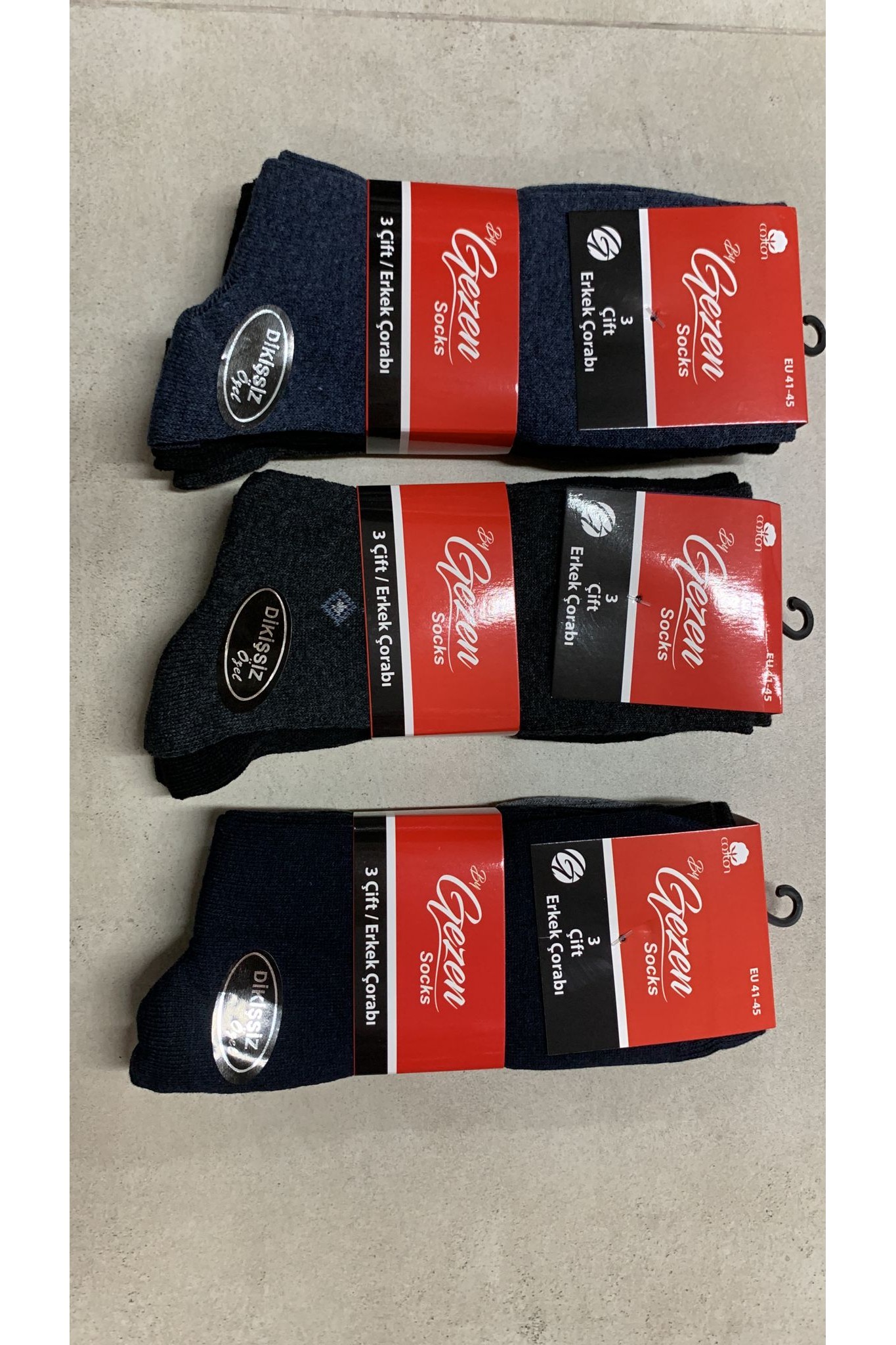 Gezen Erkek Dikissiz Aldona 3'lu Çorap 4'li