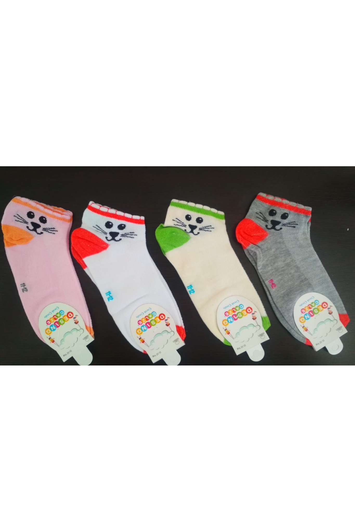 Desing Calze Yıkamalı Cocuk Penye Çorap 12'li