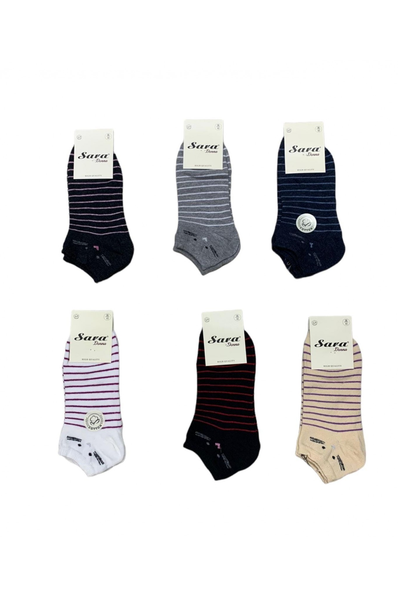 Sara Donna Kadın Patik 12'li