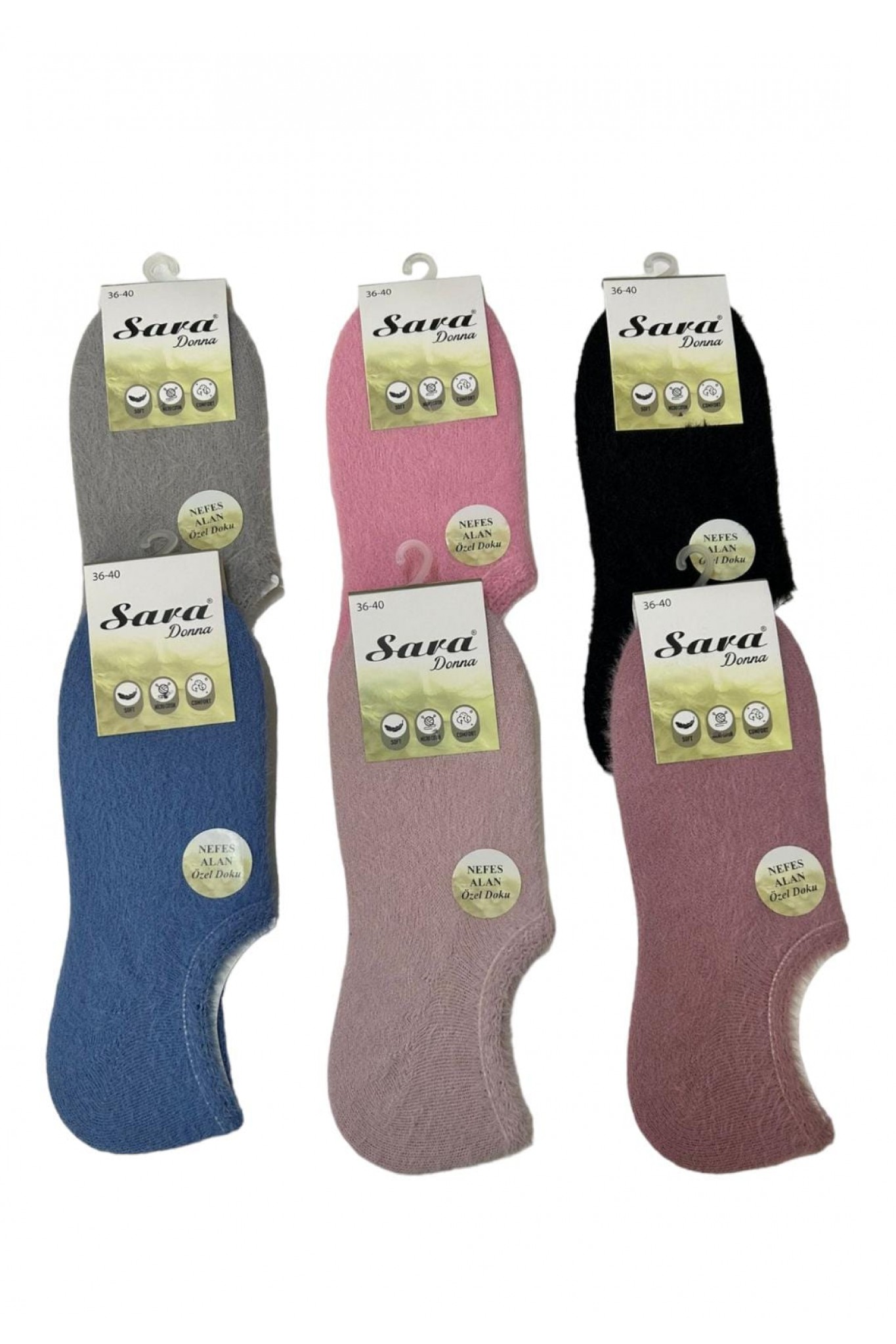 Sara Donna Kadın Tüylü Sneaker 12'li