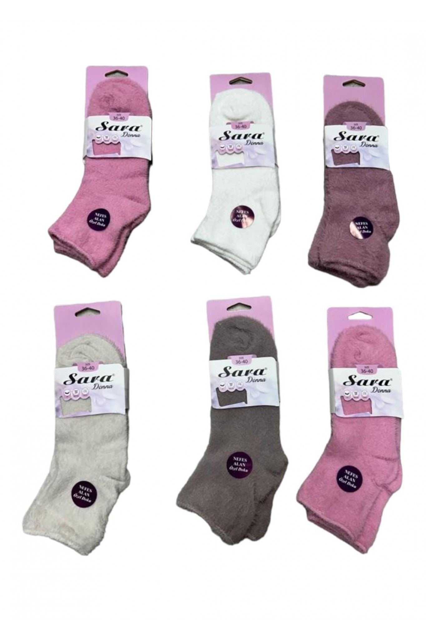 Sara Donna Kadın Tüylü Çorap 12'li