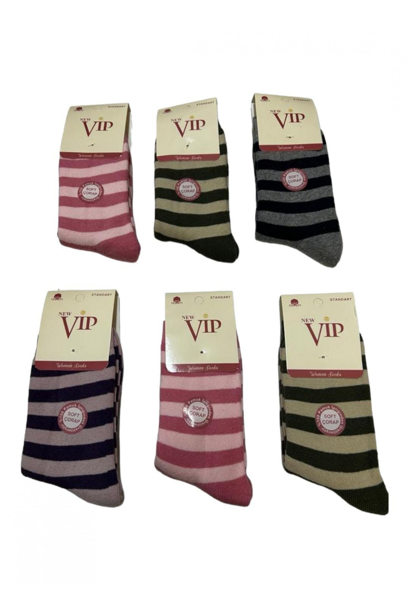 Vip Kadın Havlu Çorap 12'li