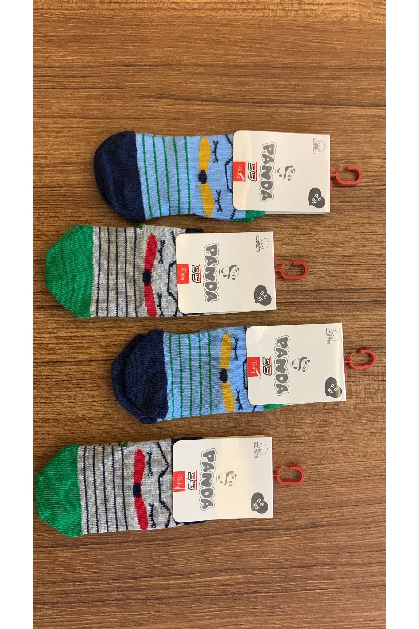 Panda Kız Bebe Yıkamalı Çorap KOD:P04 12'li