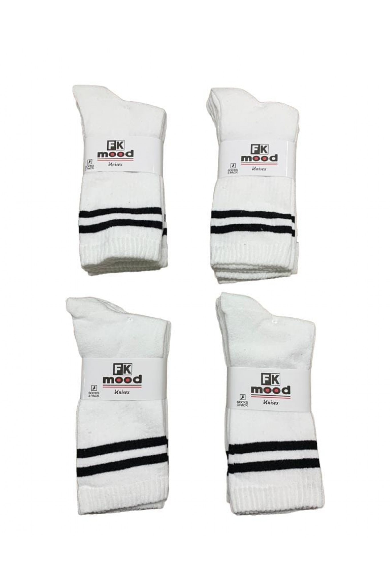 Fk Mood Kadın 3'lü Tenis Çorabı 4'li