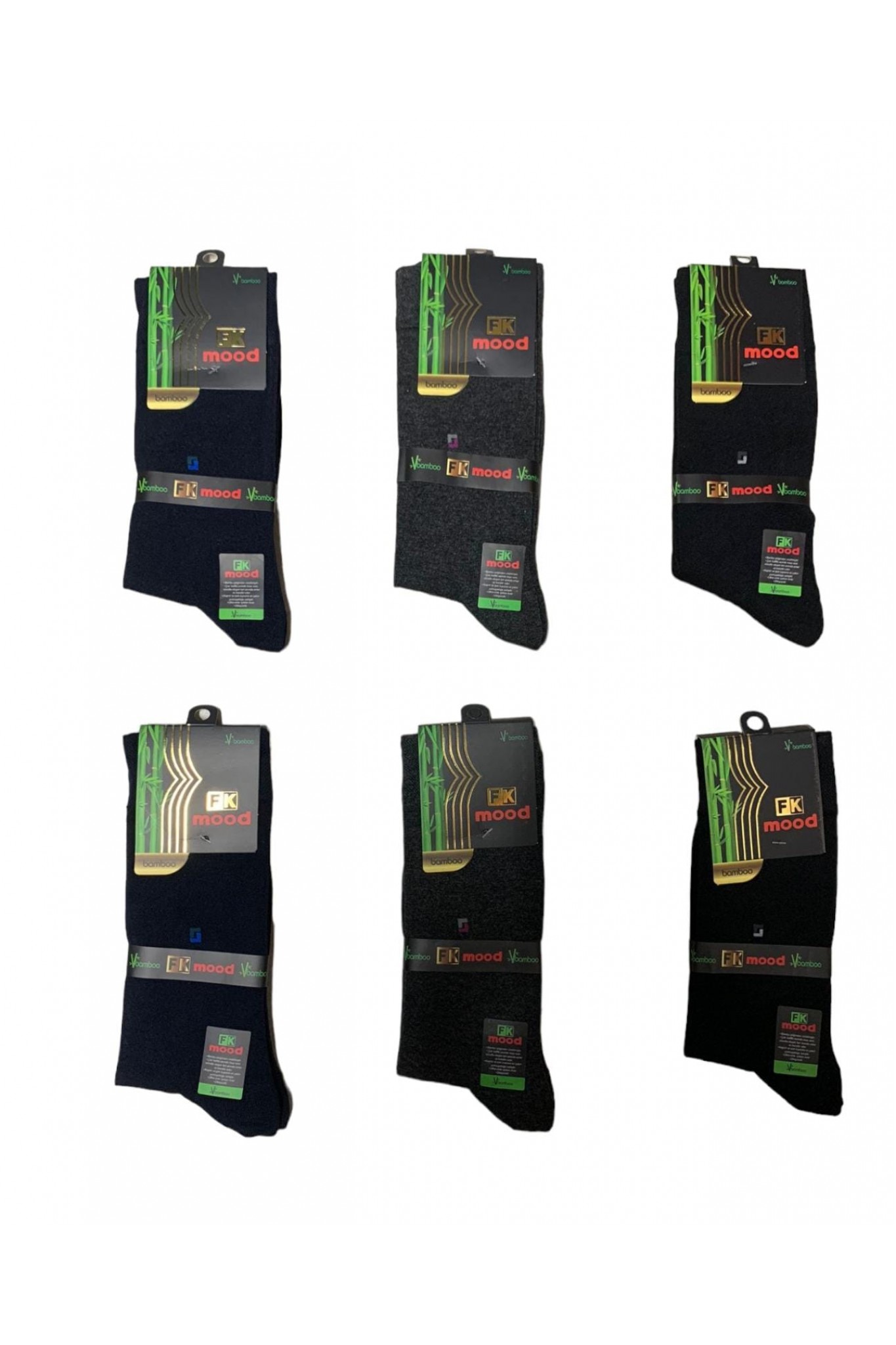 Fk Mood Erkek Bambu Çorap 12'li