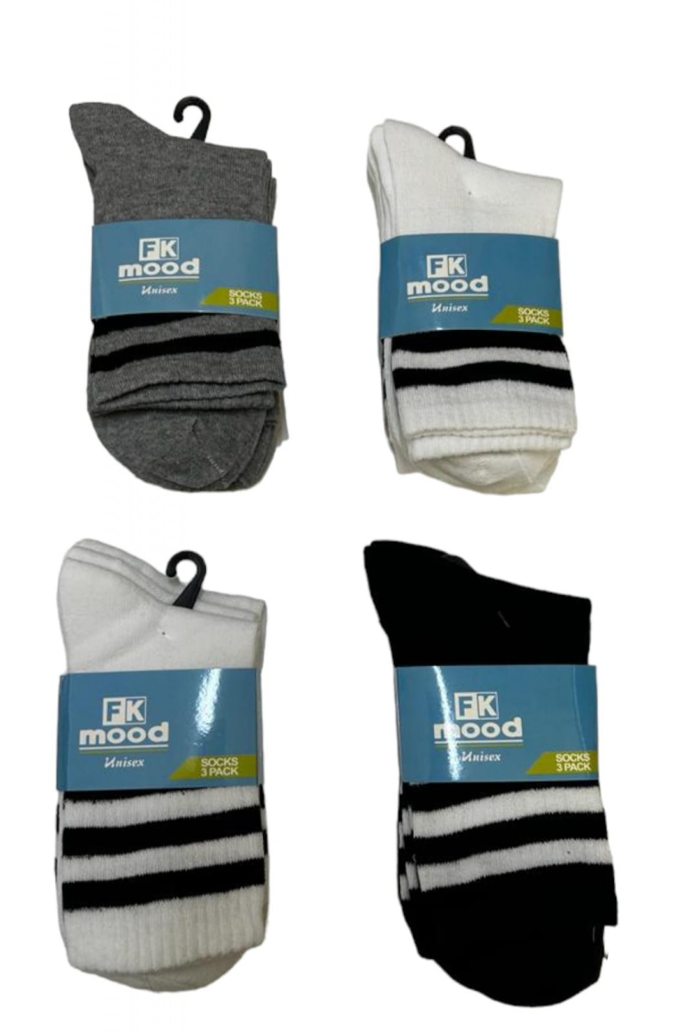 Fk Mood Ünisexs 3'lü Kolej Çorap 4'li