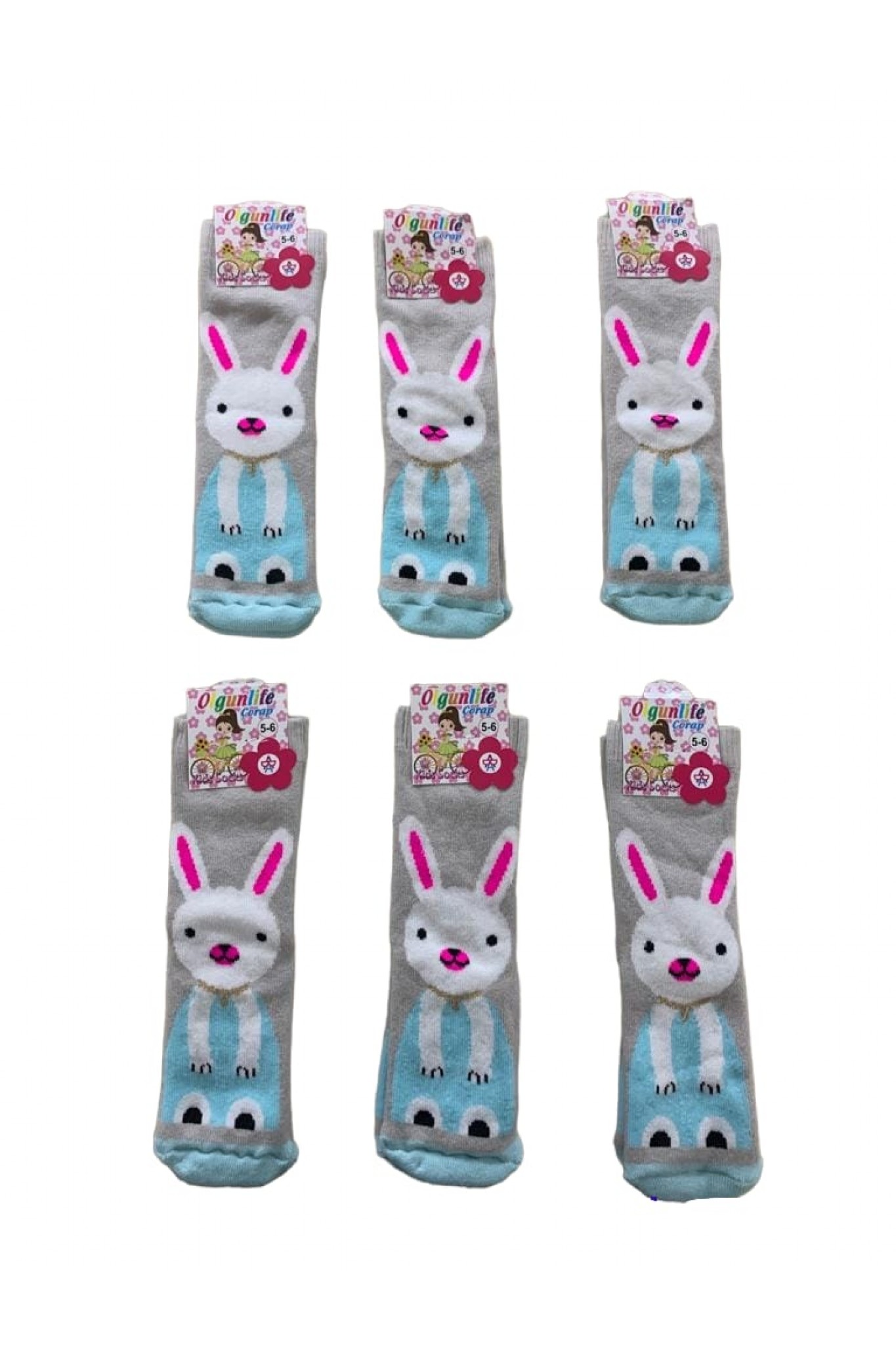 Xgripolo Çocuk Baskılı Havlu Abs'li Çorap 12'li