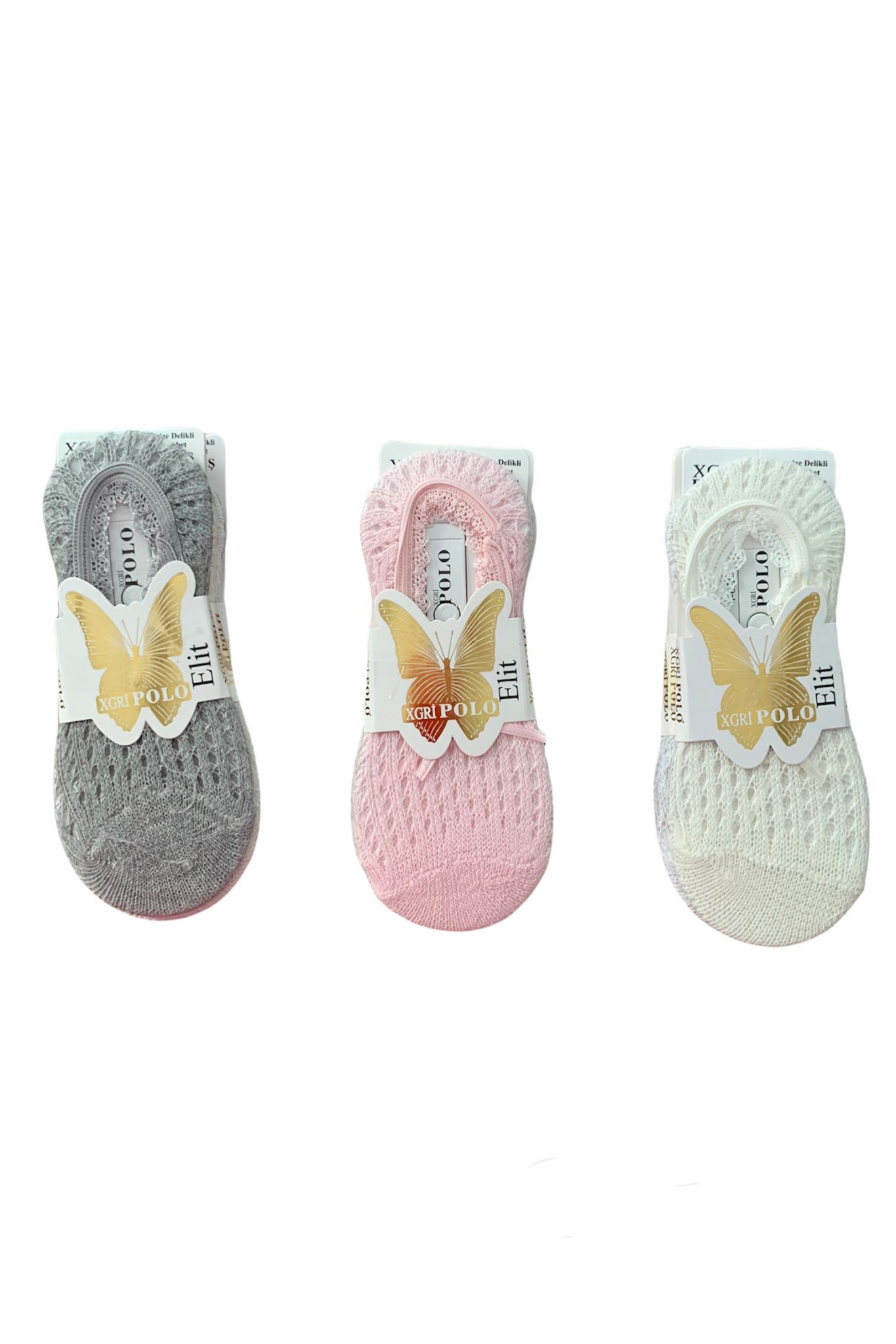 Xgripolo Çocuk File Dantelli Babet 12'li