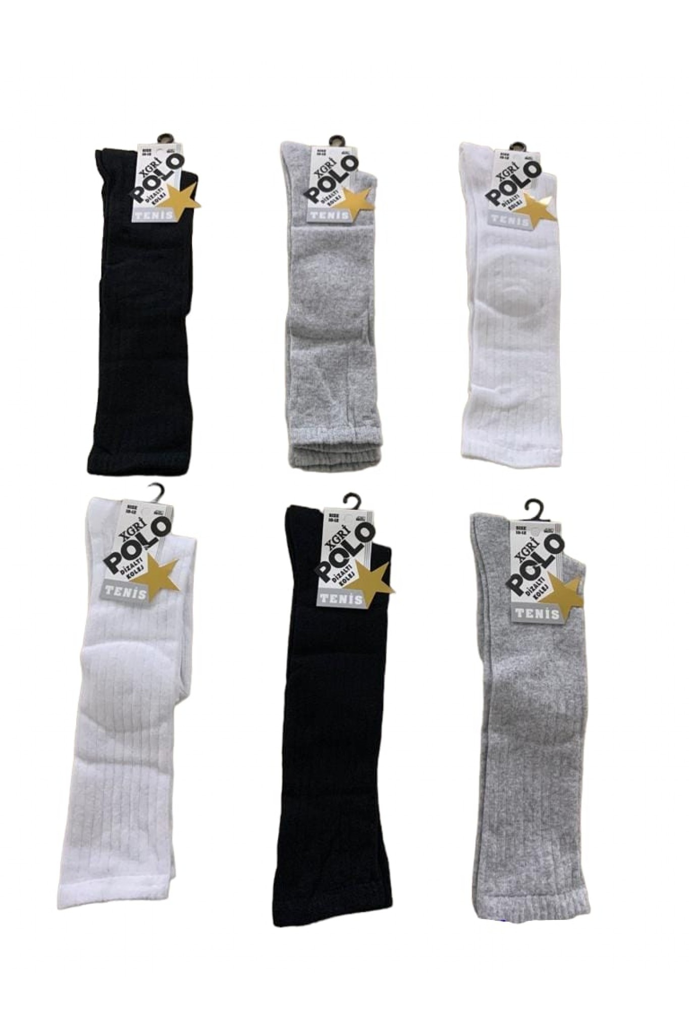 Xgripolo Çocuk Dizaltı Kolej Tenis Çorap 12'li