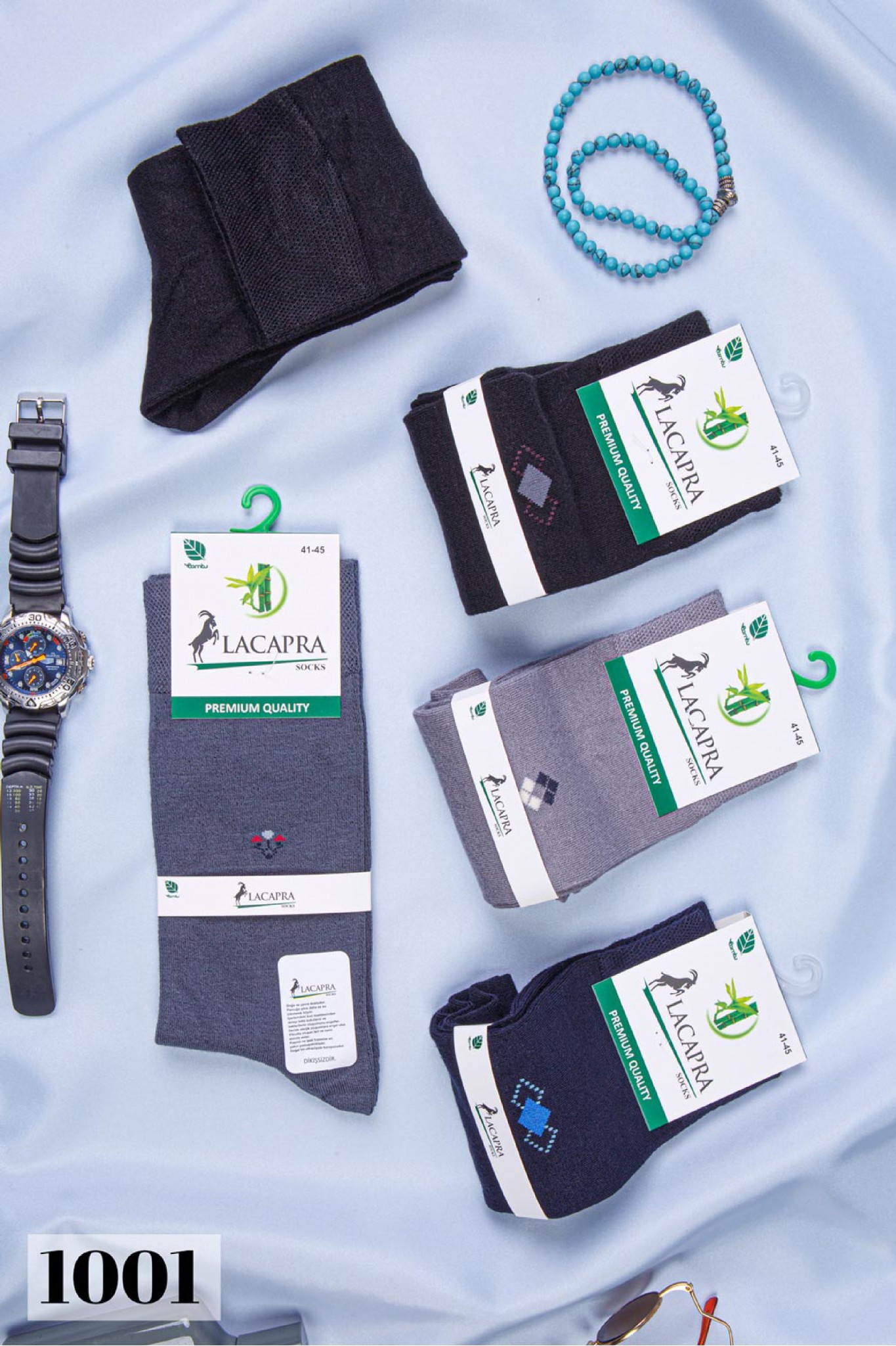 Lacapra Bambu Lık Penye Erkek Çorap 12'li