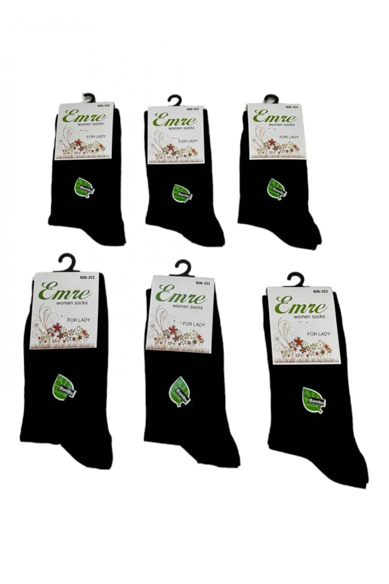 Emre Kadın Bambu Çorap 12'li