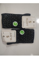 SLAYT BAYAN RİPLY TAŞ BASKI ÇORAP