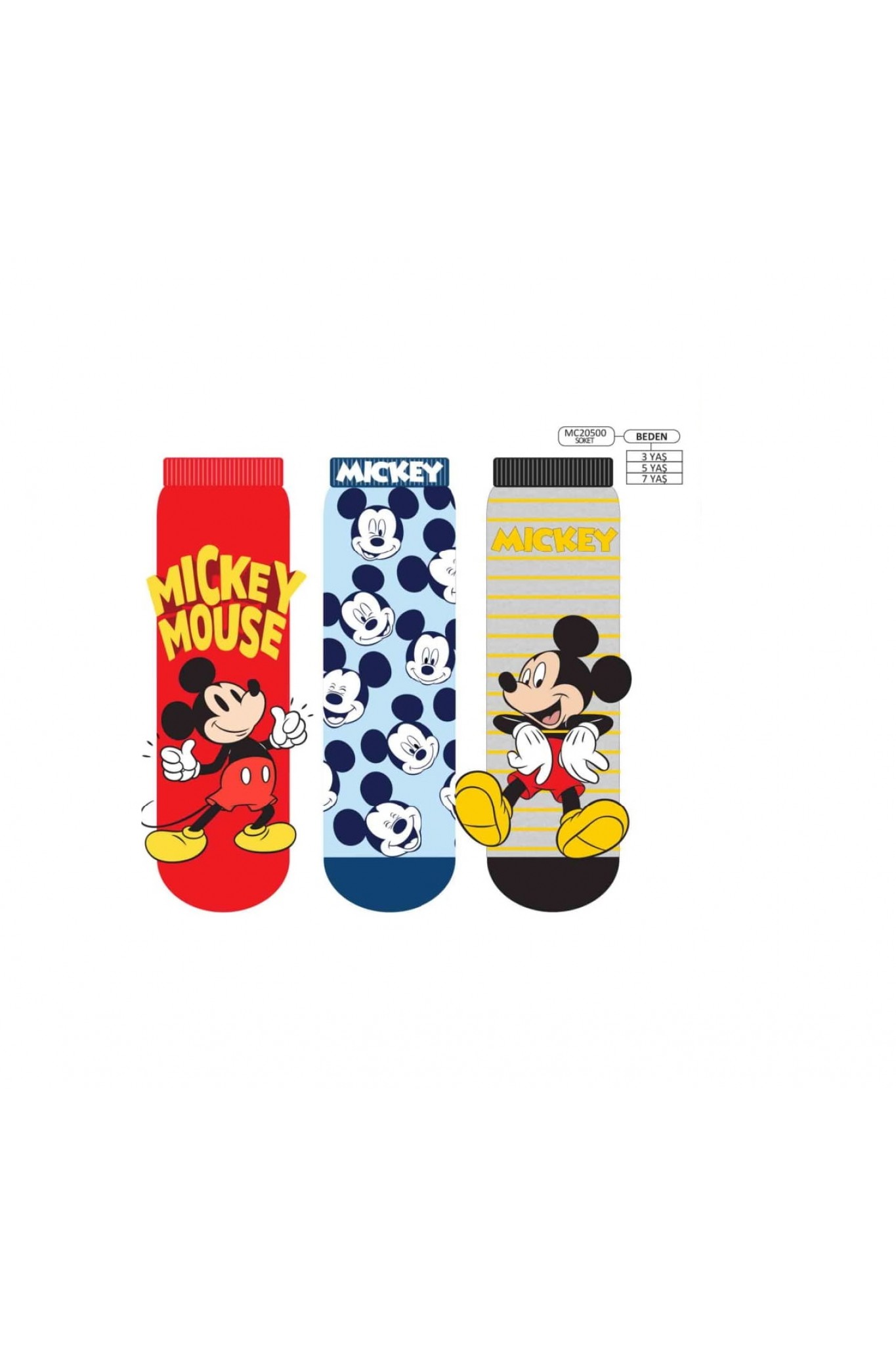 Disney Mıckey Mouse Soket Çorap 12'li