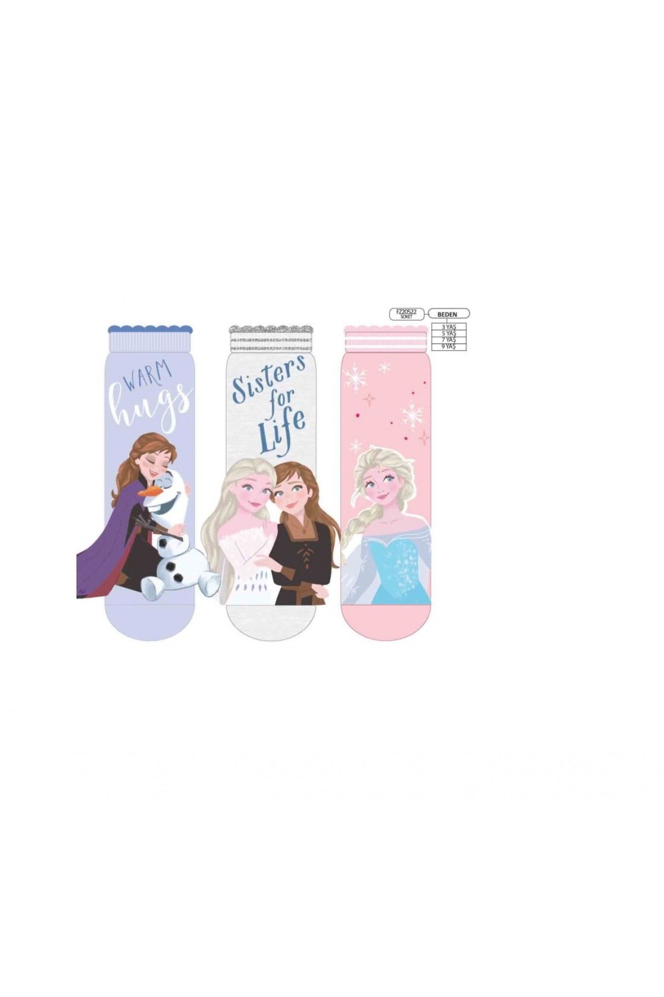Disney Frozen Soket Çorap 12'li