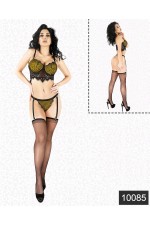 ELAWİN 10085 SARI LAMİNE DANTEL JARTİER