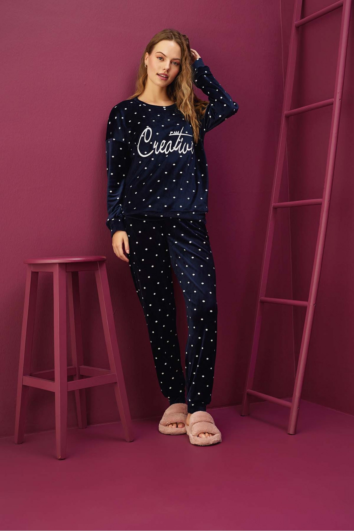 Elitol 4169-1 Kadife Kadın Eşofman Takımı