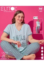 ELİTOL 6071-2-B BAYAN BTL PİJAMA TAKIMI-2XL