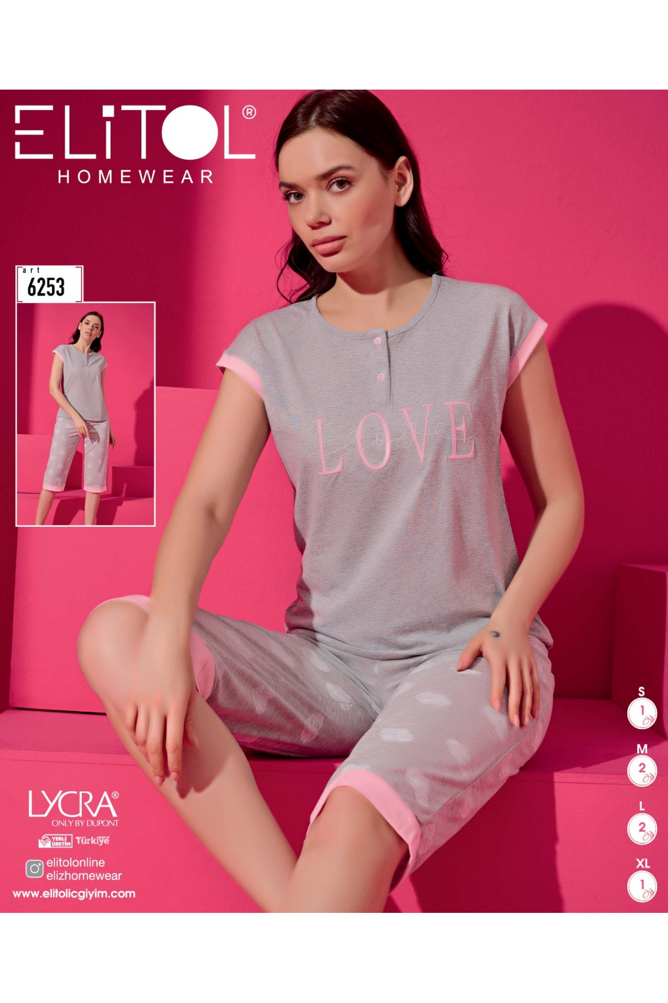 Elitol 6253 Kadın Kapri Takım