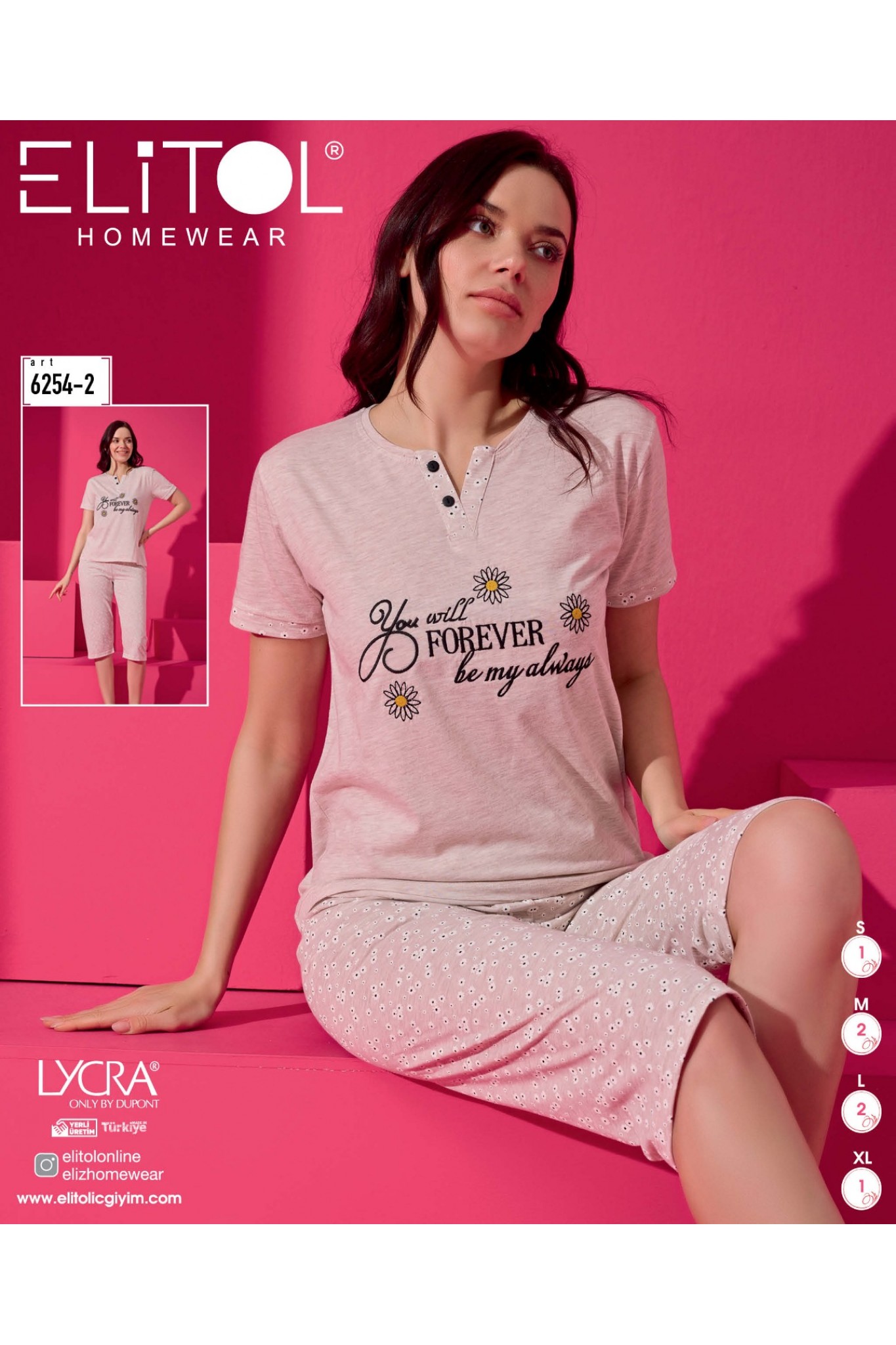 Elitol 6254-2 Kadın Kapri Takım