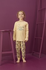 ELİTOL 8044 HARDAL ÇOCUK U.KOL PİJAMA TAKIM YAŞ:4/5