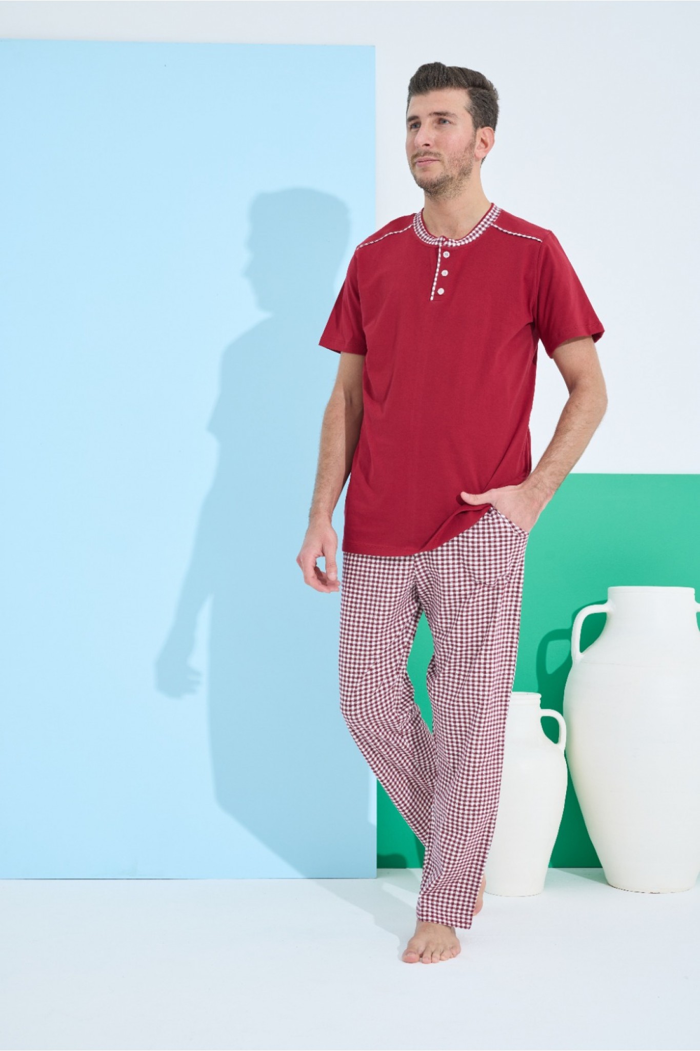 Elitol 9801-15 Erkek Kısa Kol Pijama Takım