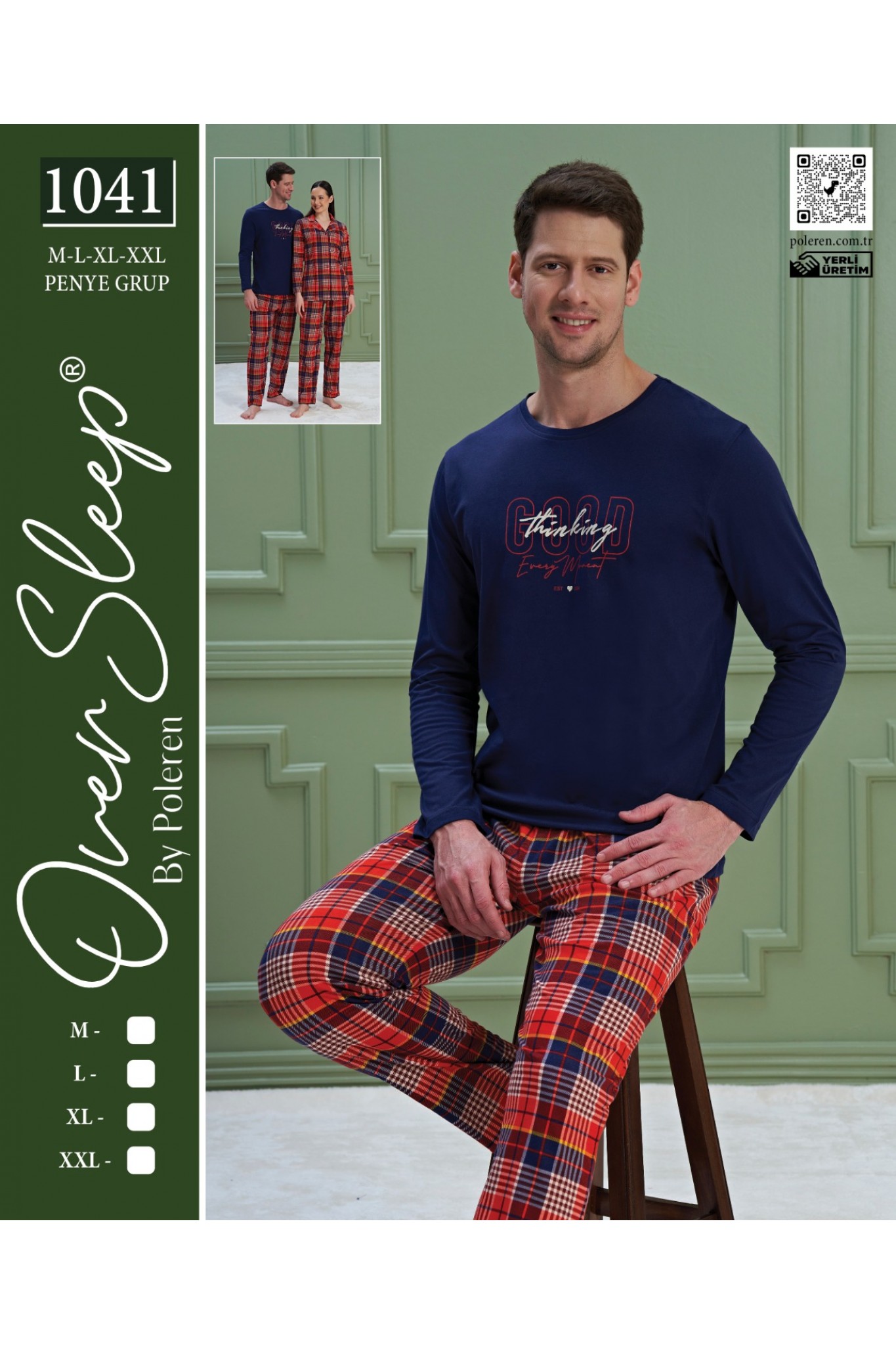 Over Sleep Erkek Poleren Pijama Takım