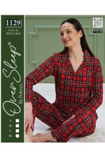 OVER SLEEP BAYAN POLEREN KIRMIZI PİJAMA TAKIM