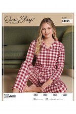 OVER SLEEP 1408 POLEREN KİREMİT BAYAN PİJAMA TAKIM