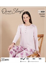 OVER SLEEP BAYAN POLEREN PEMBE PİJAMA TAKIM