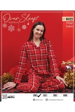 OVER SLEEP BAYAN POLEREN KIRMIZI PİJAMA TAKIM