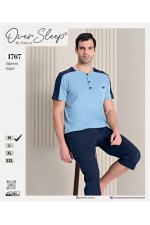 OVER SLEEP ERKEK POLEREN AÇIK MAVİ KAPRİ TAKIM