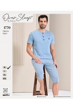 OVER SLEEP ERKEK POLEREN MAVİ KAPRİ TAKIM
