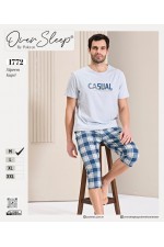 OVER SLEEP ERKEK POLEREN AÇIK MAVİ KAPRİ TAKIM