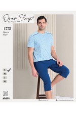OVER SLEEP ERKEK POLEREN MAVİ KAPRİ TAKIM