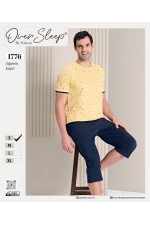 OVER SLEEP ERKEK POLEREN SARI KAPRİ TAKIM