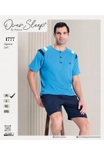 OVER SLEEP ERKEK POLEREN  MAVİ ŞORTLU TAKIM