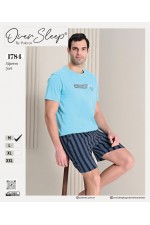 OVER SLEEP ERKEK POLEREN TURKUAZ ŞORTLU TAKIM